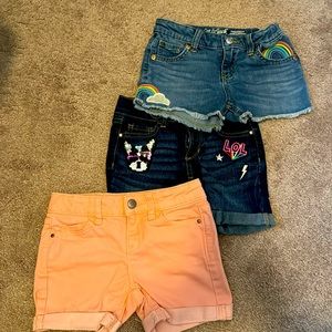 Lot of 3 girls shorts sized 5-6